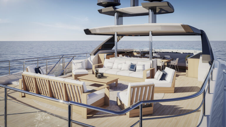 Flybridge Lounging Area
