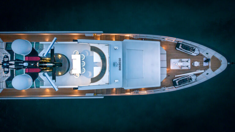 Aerial View Of The Yacht
