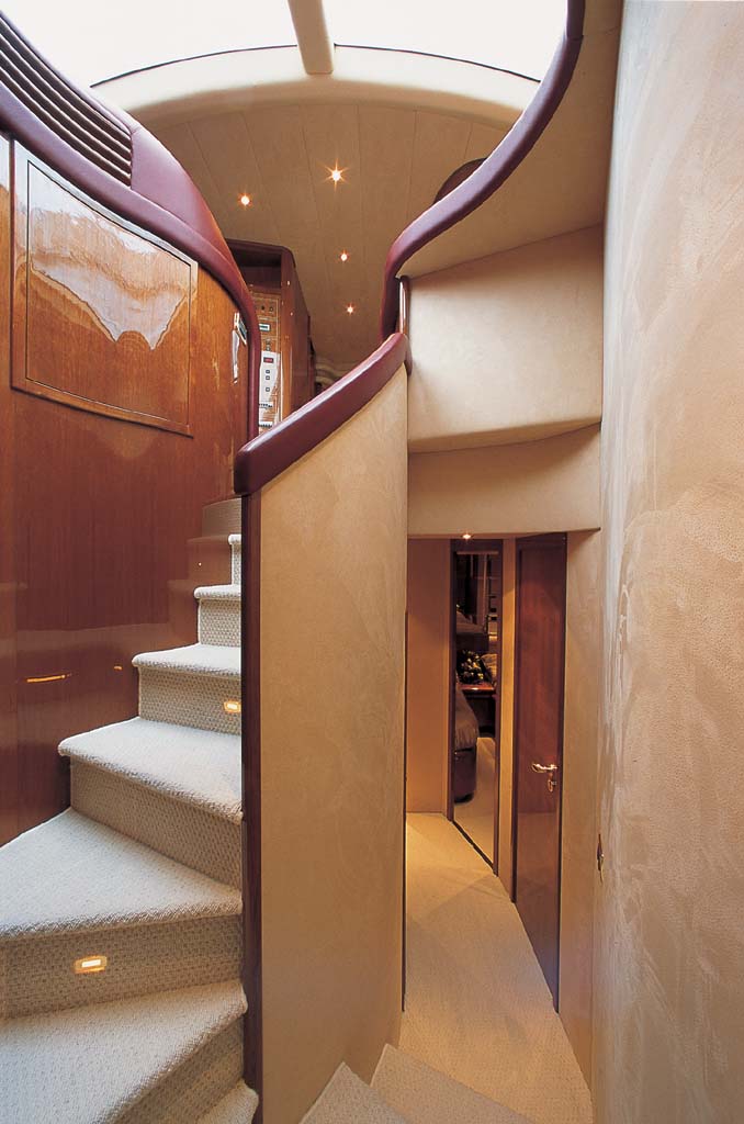 MOTOR YACHT IRIS - Stairs to guest cabins