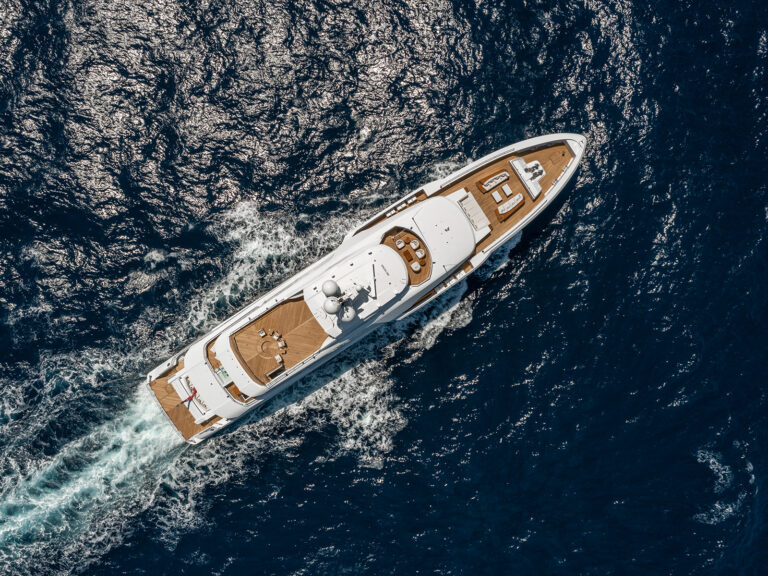 Aerial View Of The Superyacht