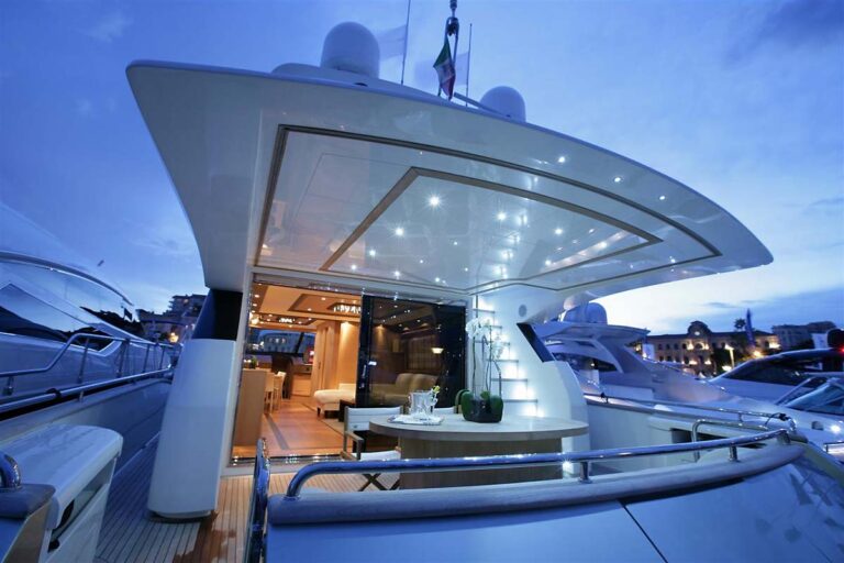 MY BLUE ANGEL - Aft deck by night