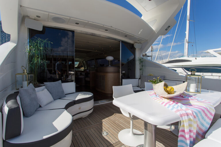 Aft Deck Seating And Dining Area