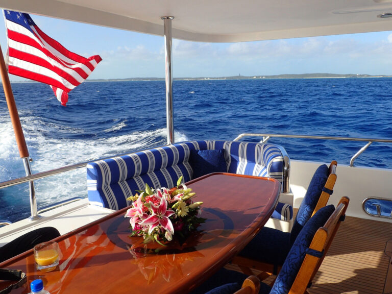 Aft Deck Seating And Dining Area