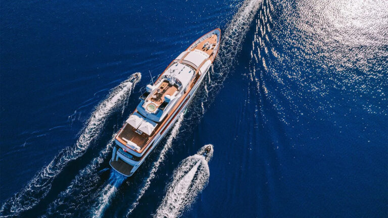 Aerial View Of The Yacht
