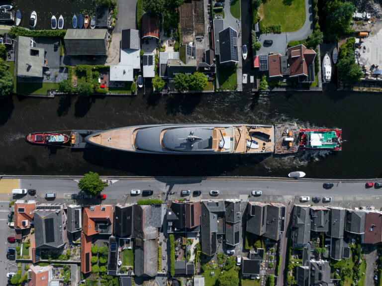 Aerial View Of The Yacht
