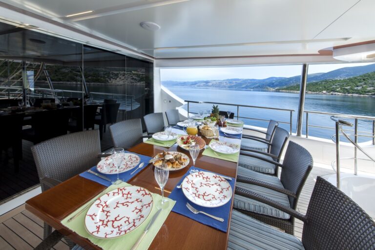 Upper Deck Breakfast Set Up