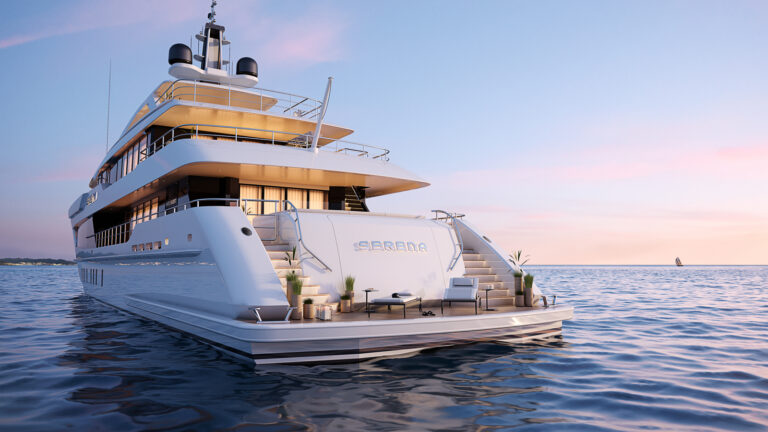 Aft View Of The Yacht