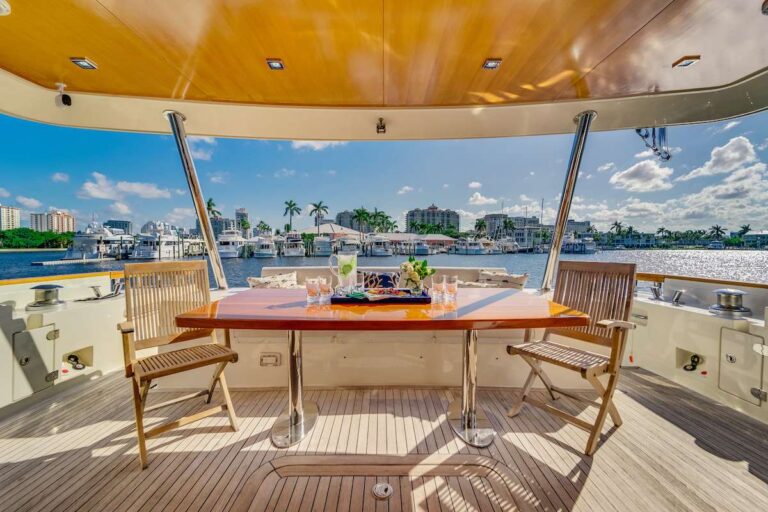 Aft Deck Breakfast Set Up