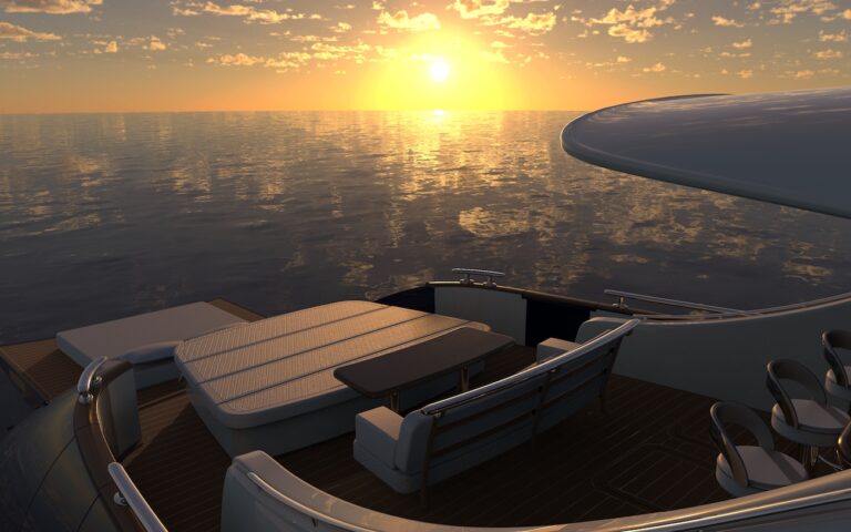 Aft Deck At Sunset