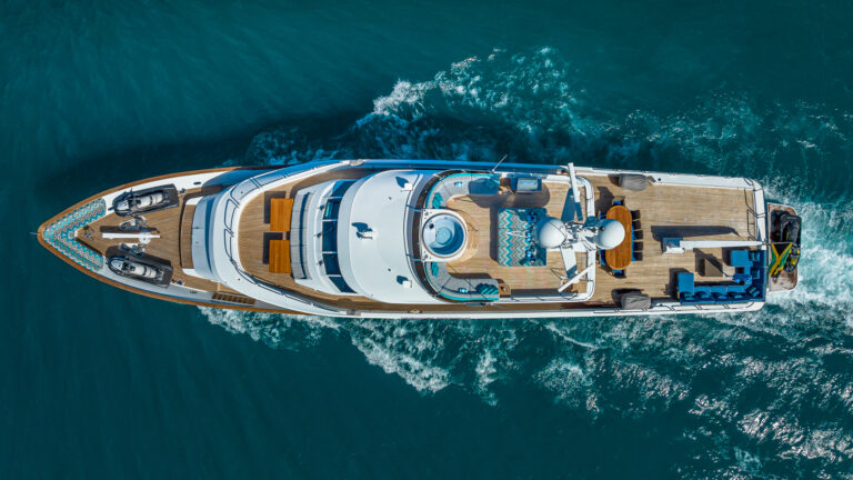 Aerial View Of The Yacht
