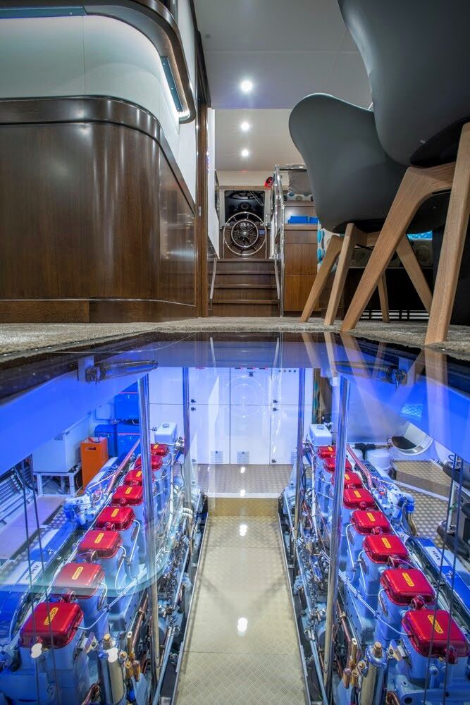 Main Lounge Window Feature To Engine Room