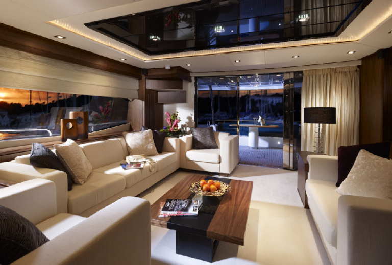 Main Salon on the Sunseeker 80 Motor Yacht
