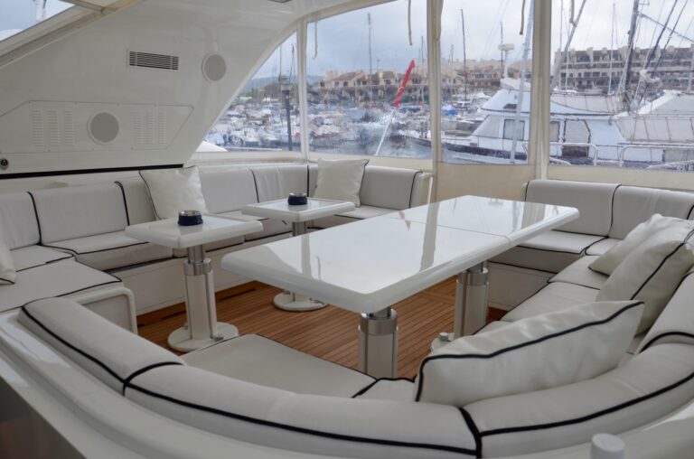 Main Deck Seating Area With Enclosure