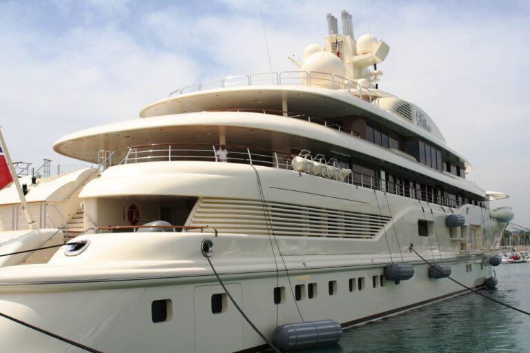 Mega yacht DILBAR - Photo Credit Monaco Yacht spotter