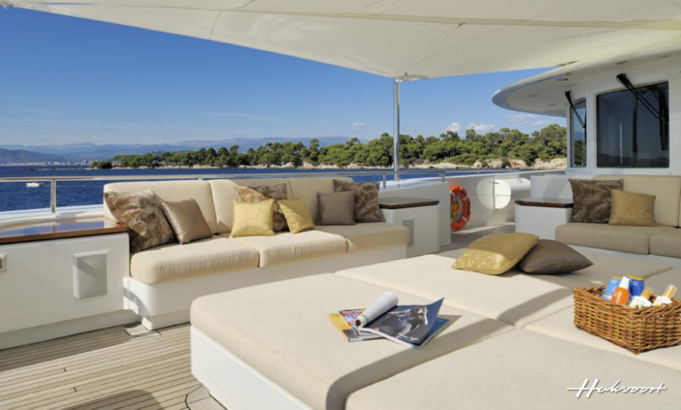 Mirgab VI Yacht by Hakvoort offers great outdoor spaces for relaxation