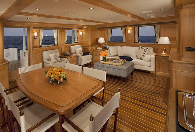Miss Lisa expedition yacht interior view - Photo credit to Neil Rabinowitz
