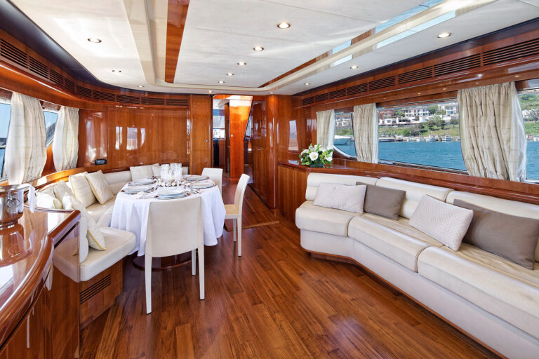 Motor Yacht AQVA - Salon view forward