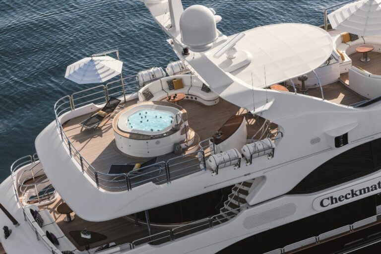 Motor Yacht CHECKMATE. - Sundeck from above
