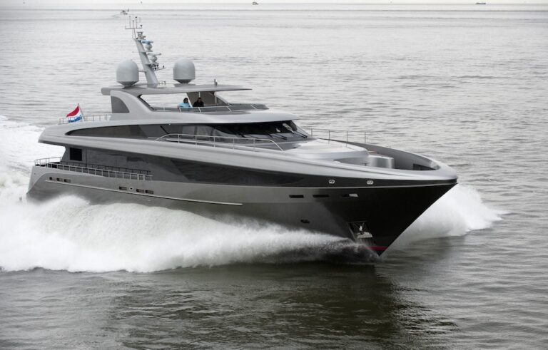 Motor Yacht Lucia M at her sea trials - Photo Credit to E.J. Bruinekool