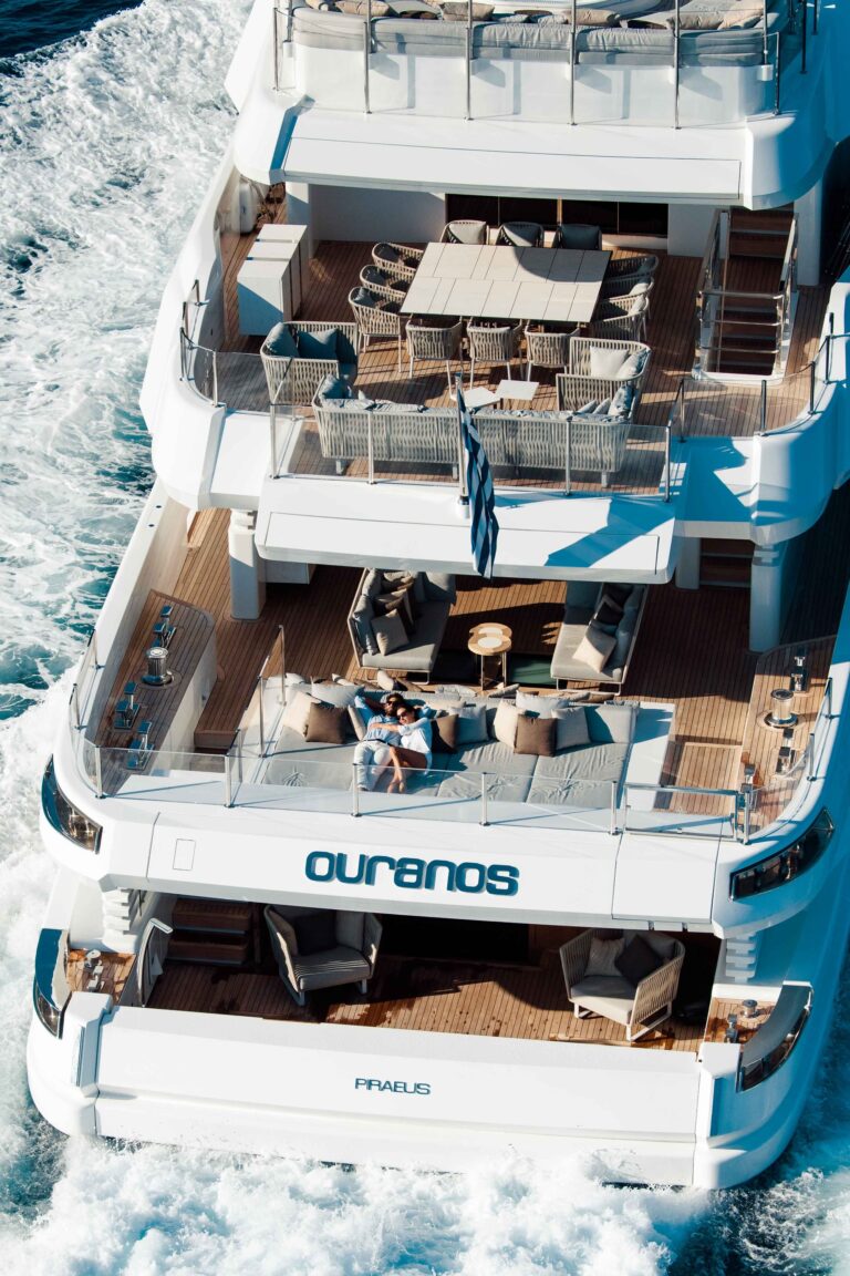 Motor Yacht OURANOS Aft Deck By Admiral Yachts