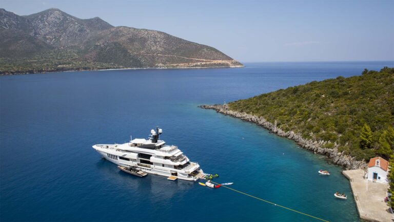 Motor Yacht OURANOS Moored Aft To By Admiral Yachts
