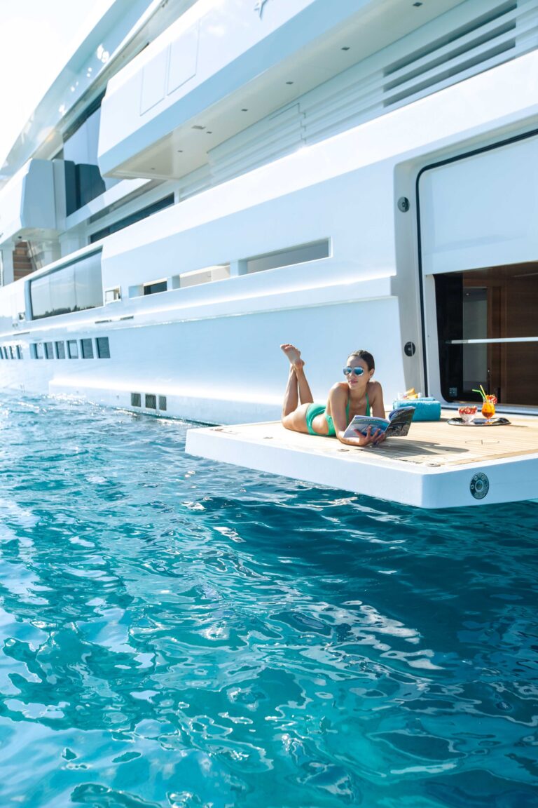 Motor Yacht OURANOS Side Deck By Admiral Yachts