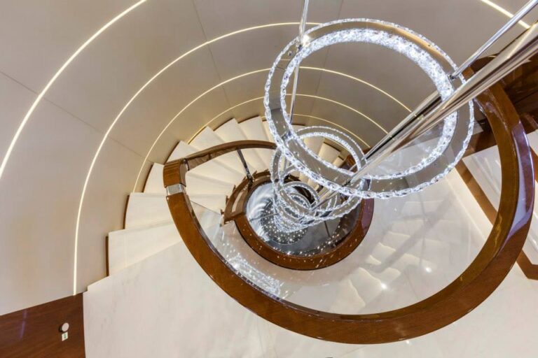 Motor Yacht Vellmari - stairwell - Copyright- Alberto Cocchi
