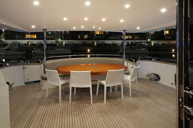 Motor yacht AQUARIUS - Aft Deck Al Fresco Dining