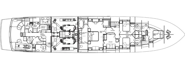 Motor yacht Don Carlo -  Accommdation Layout