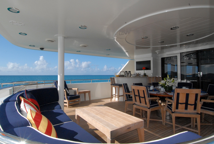 Motor yacht Dona Lola -  Aft Deck View 2