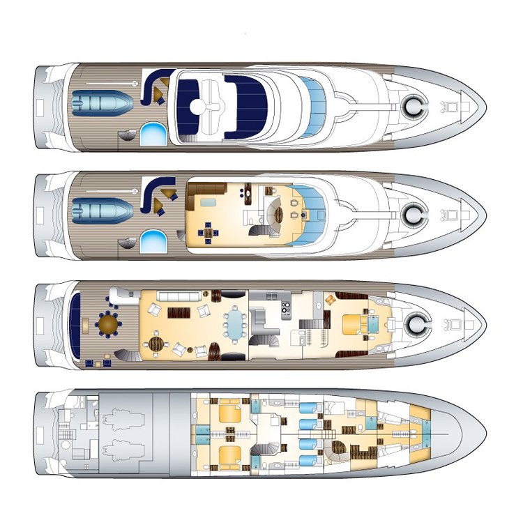 Motor yacht Dona Lola -  Layout