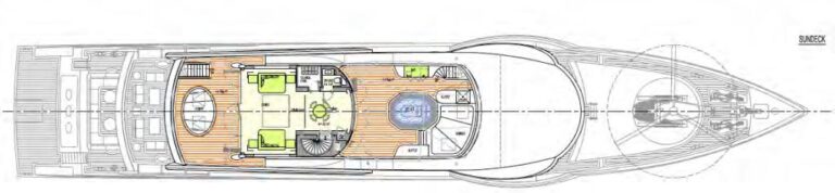 Motor yacht EVENT -  Sun deck Layout