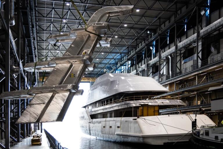 Motor Yacht Feadship 816 At The Yard In Amsterdam
