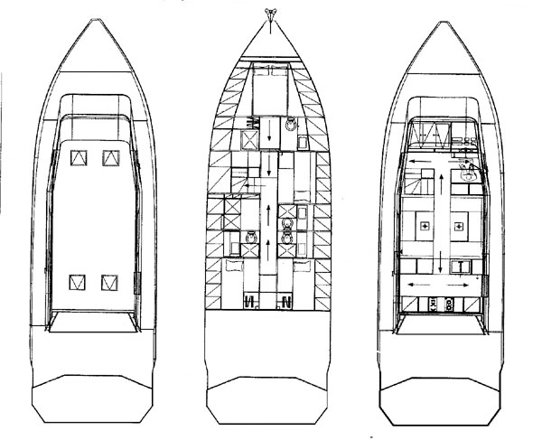 Motor yacht POLYTROFON II -  Layout