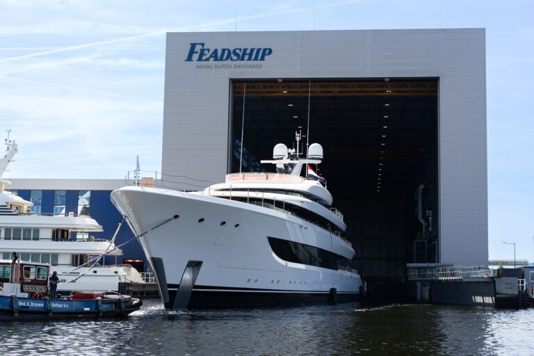 Motor Yacht PROJECT 827 Leaves The Shed