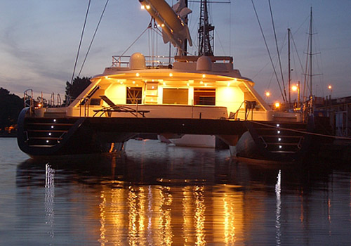 NAHEMA IV - Aft View at Night
