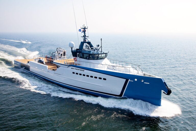 New Frontiers Yacht Support Ship Cruising