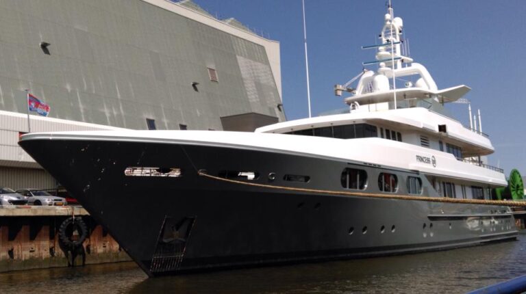 Newly refitted 48m Feadship superyacht Princess Too at ICON Yachts