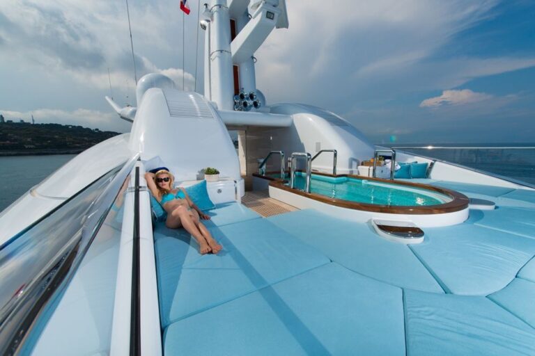 Oceanco Yacht NIRVANA - Sundeck Pool and Sunbeds