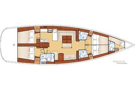 Oceanis 54 Layout