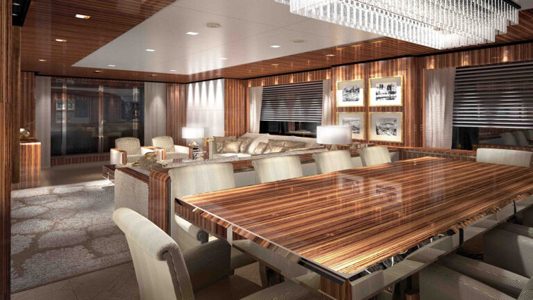 Only One yacht - dining area
