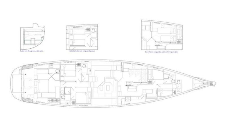 Oyster 885 Yacht CLARE -  Layout