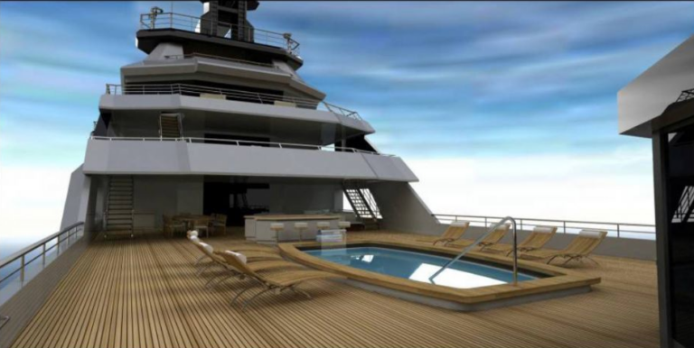 PJ World superyacht Helipad view - Image credit to Palmer Johnson : Rolls Royce