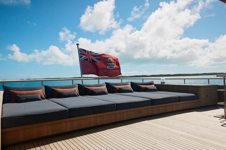 Upper deck sun loungers