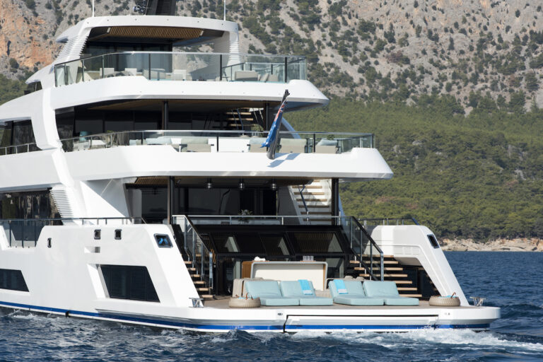 Aft View Of The Yacht