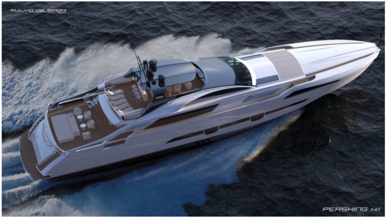 Pershing 140 Superyacht Rendering