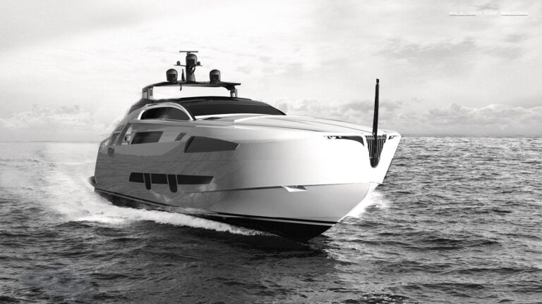 Pershing 140 Yacht Rendering