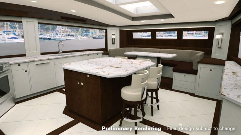 Preliminary rendering of the 100 RPH superyachts galley