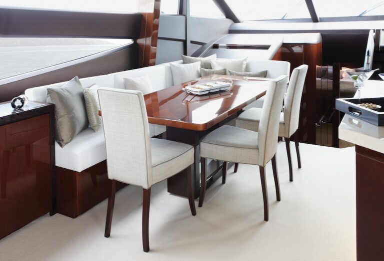 Princess 72 Yacht Dining Area - Image courtesy of Princess Yachts International