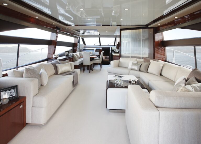 Princess 72 motor yacht salon - Image courtesy of Princess Yachts International